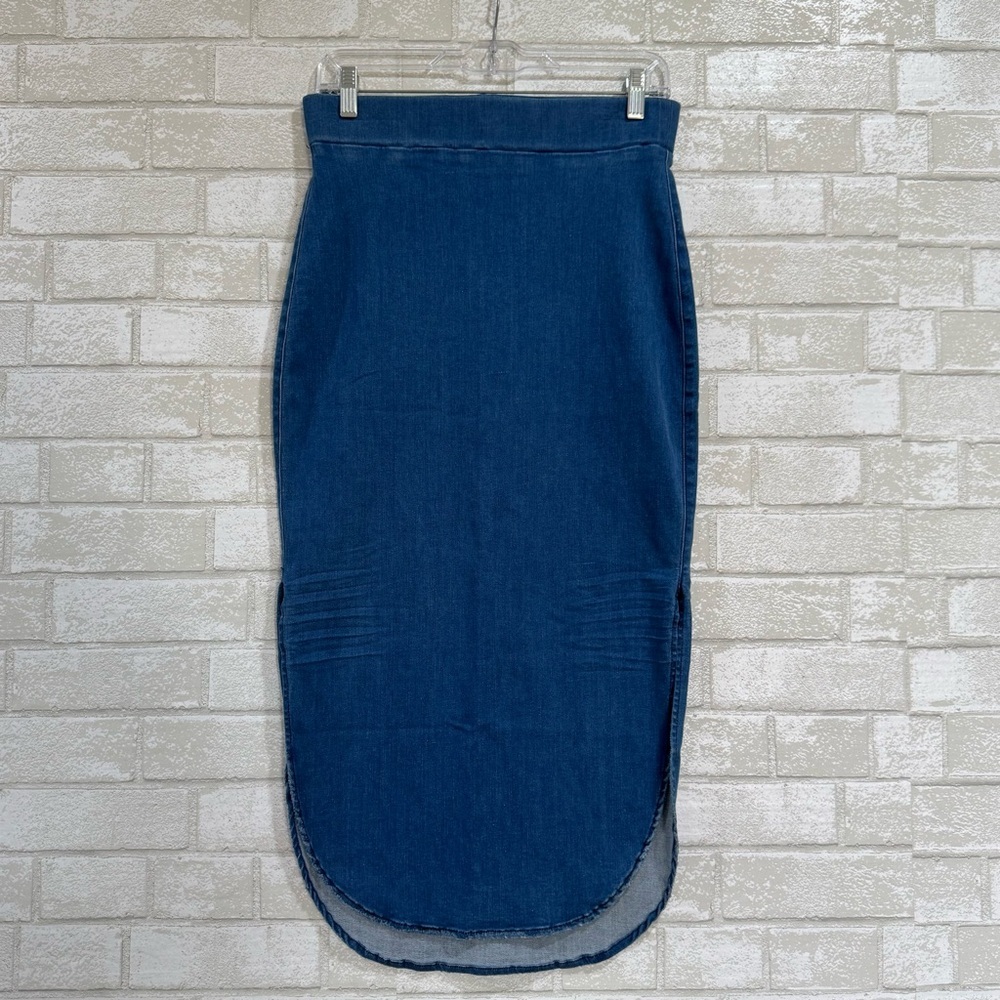 Frank & Eileen Donegal Unforgettable Italian Performance Denim Midi Skirt - Sz-4